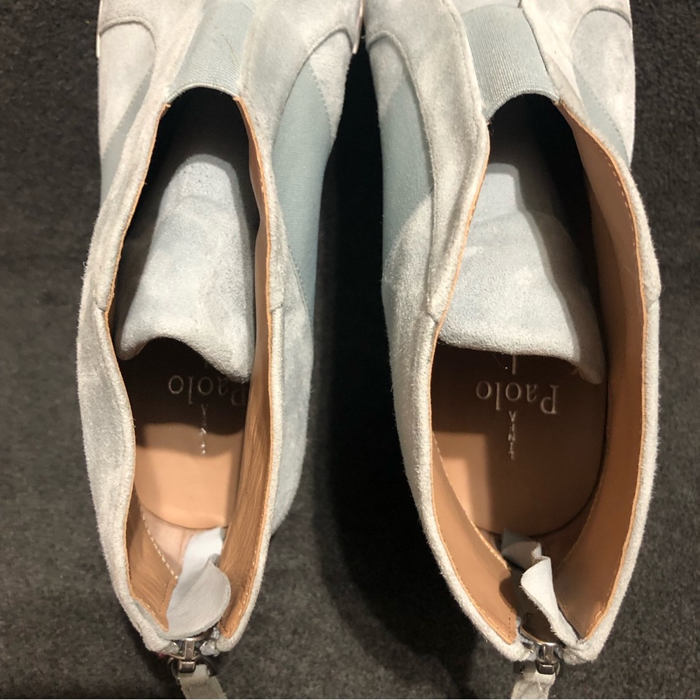 Linea Paolo Shoes Women’s Felicia Light Blue Platform Wedge Sneaker Bootie Sz 8M - Picture 7 of 12